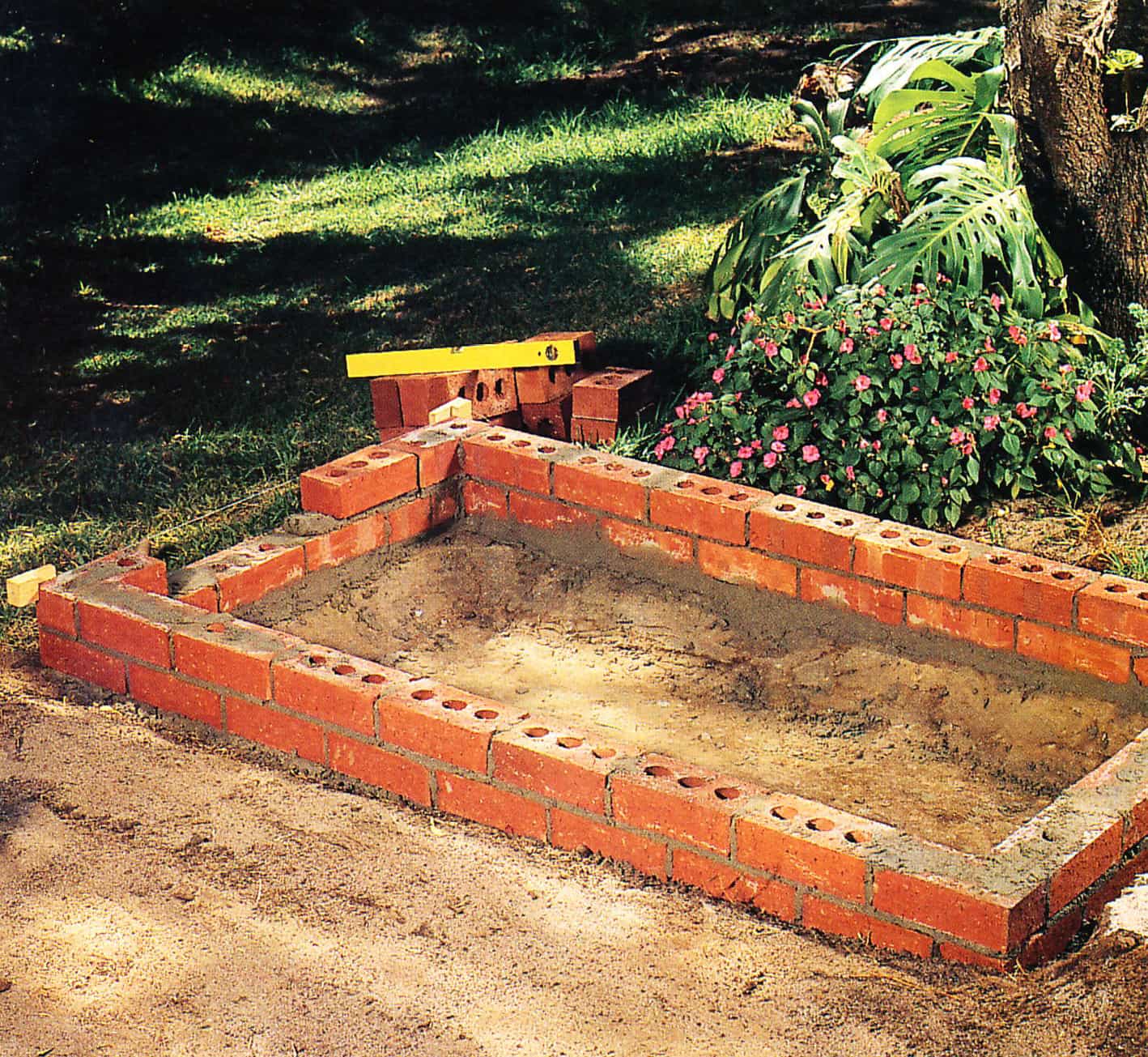 building tools with a new brick pond