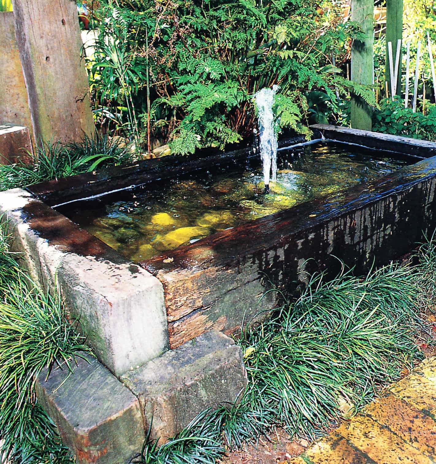 railway sleeper pond