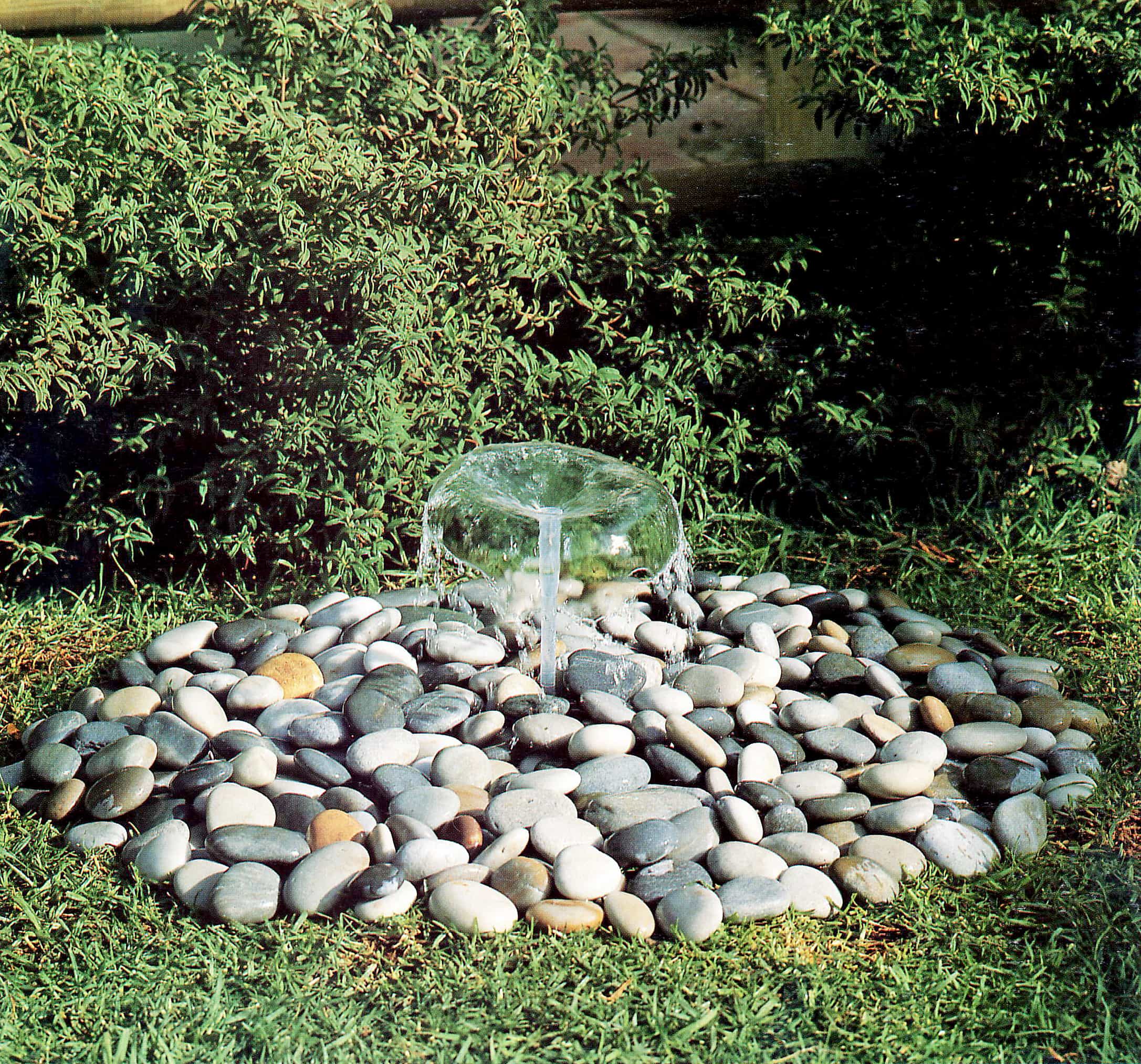 simple pebble water fountain