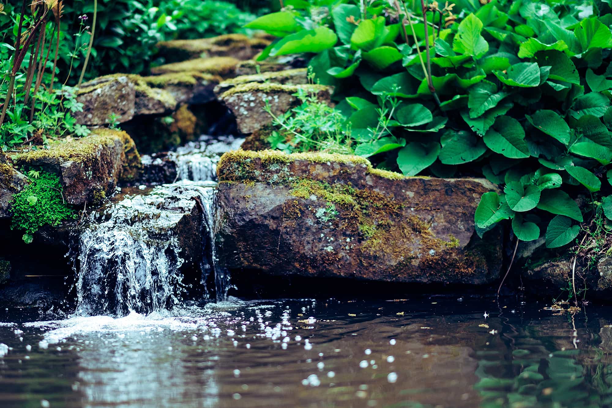 natural looking waterfall