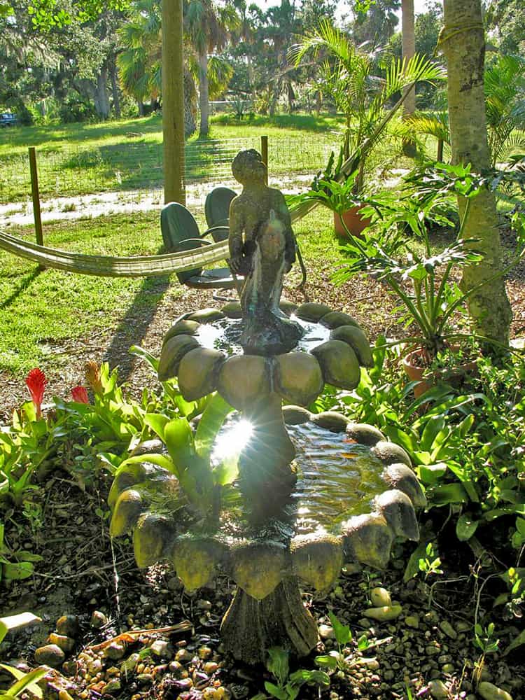 two tier water fountain